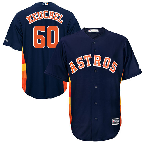 Astros #60 Dallas Keuchel Navy Blue Cool Base Stitched Youth MLB Jersey